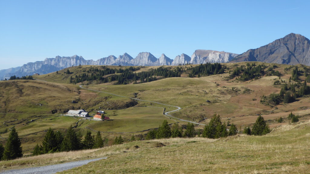 Palfries mit Blick auf die Churfirsten im Sarganserland